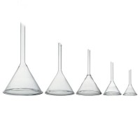 Cheap Wholesale Short Term Borosilicate 3.3 Clear Glass Funnel For Lab Corning Pyrex Filling Funnels Heavy Wall Funnel